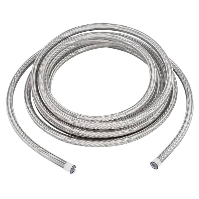 1M/2M/3M/4M 3AN 4AN 6AN 8AN 10AN E85 PTFE Kraftstoffschlauch Öl Gas Kühlerleitung Motor Turbo Rohr Bremsrohr 304 Edelstahl Geflochten(2M AN8 ID10.6mm) von Ajhui