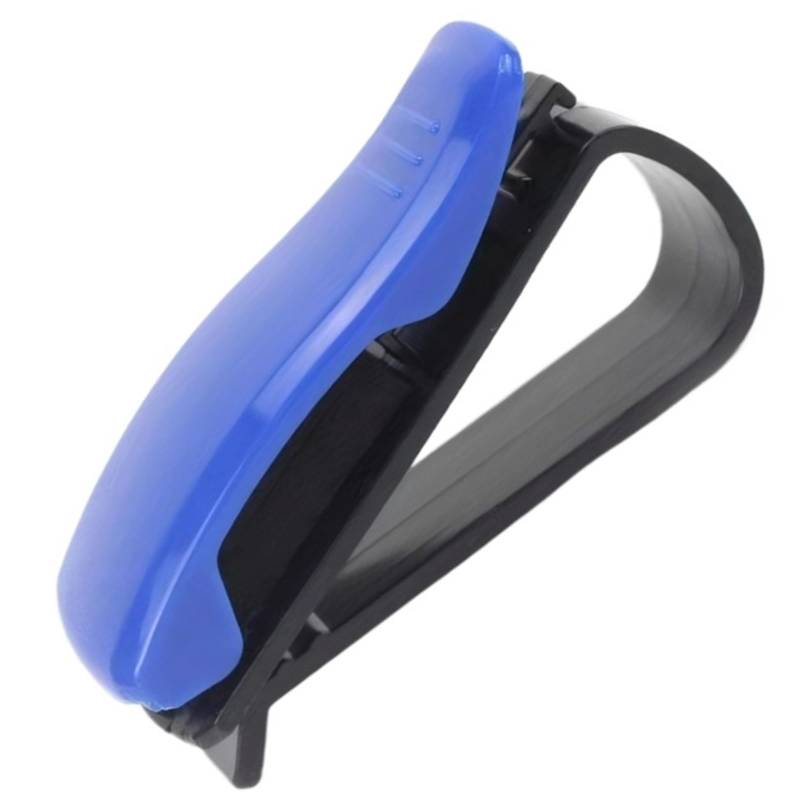 1Pcs Auto Sonnenblende Brillenbox Sonnenbrillen Clip Karte Tickethalter Stand Verschluss Fall Brillen Auto Zubehör(Blue) von Ajhui
