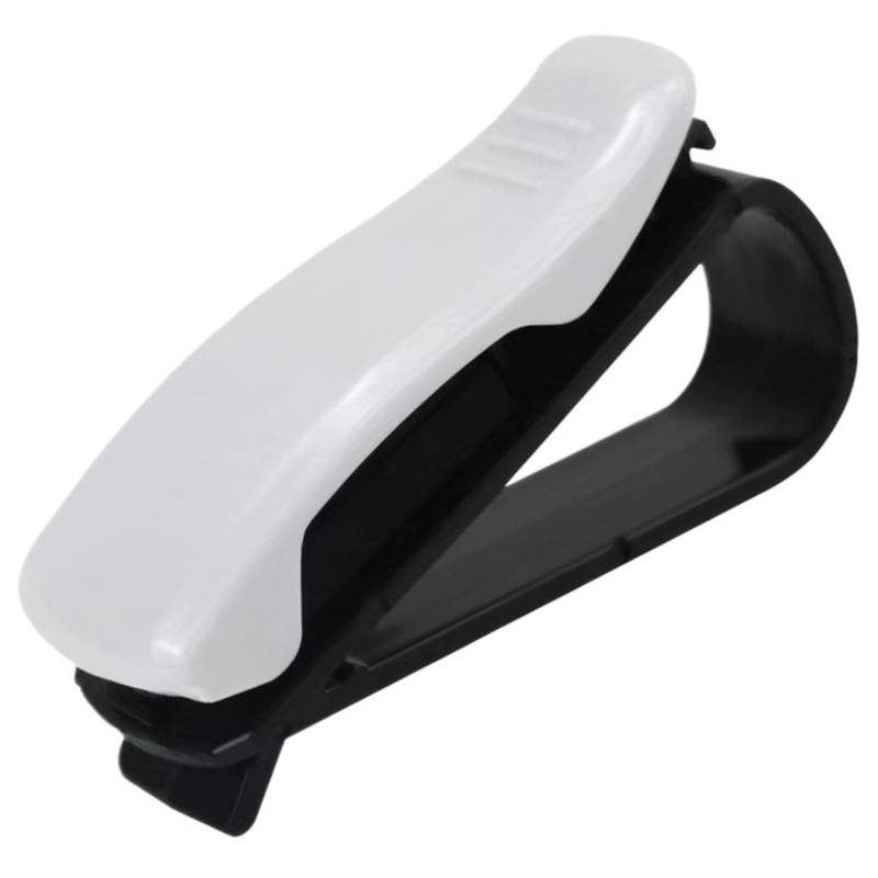 1Pcs Auto Sonnenblende Brillenbox Sonnenbrillen Clip Karte Tickethalter Stand Verschluss Fall Brillen Auto Zubehör(White) von Ajhui