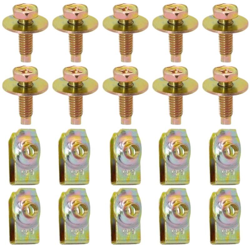 20 Stücke Auto M6 Karosserieschrauben Motorabdeckung Unterboden Spritzschutz Schutz Stoßfänger Liner Halter Verschluss Niet Schraube Clips von Ajhui