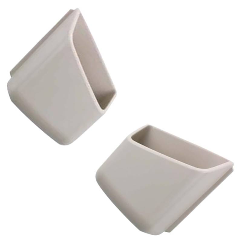 2Pcs Auto Auto Sonnenbrille Organizer Brillen Gläser Halter Zubehör Telefon Organizer Lagerung Boxen Halter Tasche(Beige) von Ajhui