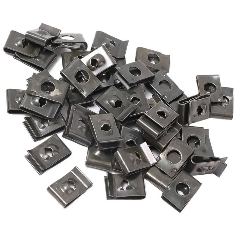 50Pcs Auto Motorrad Roller Moped Abdeckung Metall Retainer U-Typ Clips ArmyGreen Selbstschneidende Stoßstange Verschluss Anti-r von Ajhui