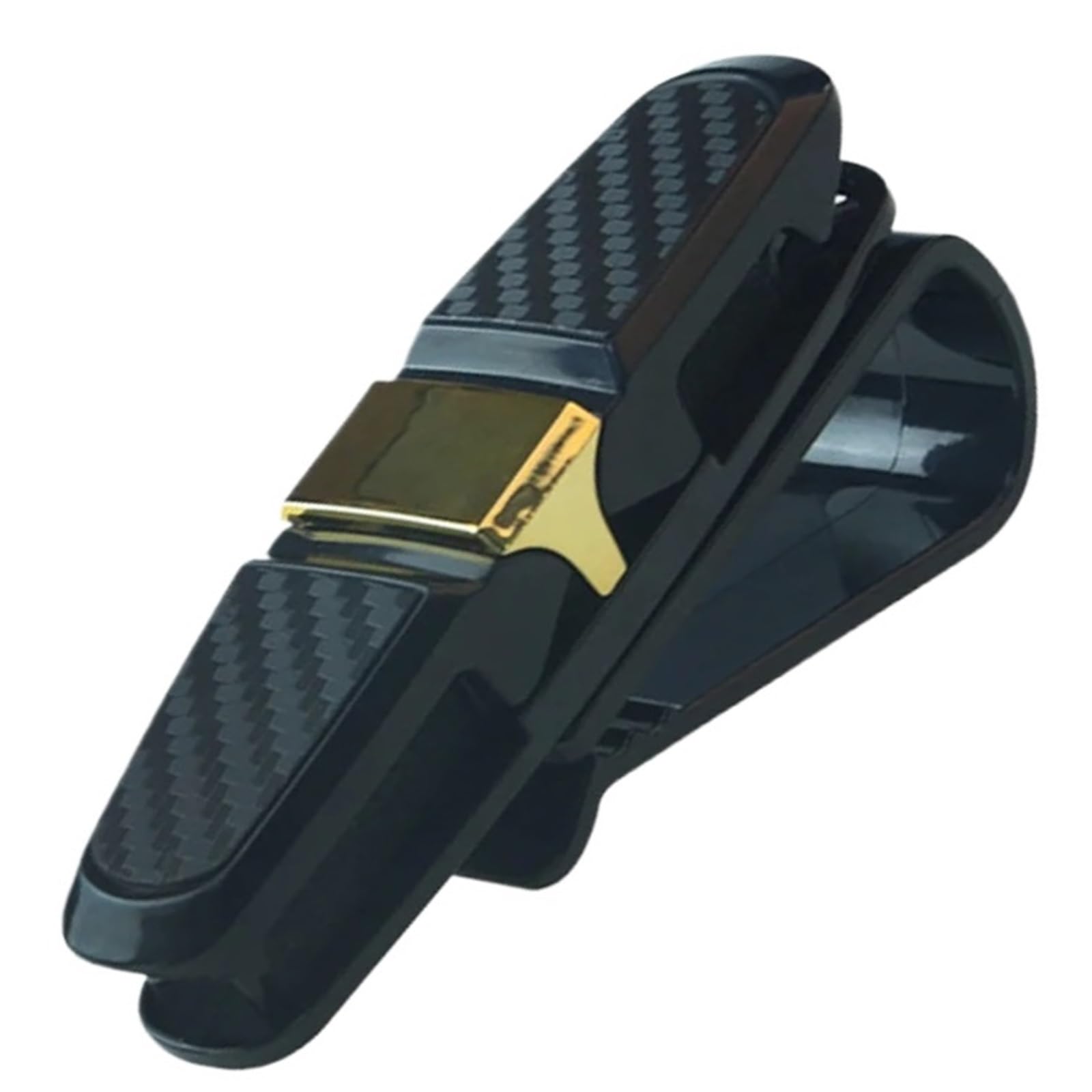Auto-Brillenetui, Auto-Sonnenblende, Brillenhalter, Sonnenbrillenclip, Kartenhalter, Brillenzubehör, Autozubehör, Innenraum(Gold) von Ajhui