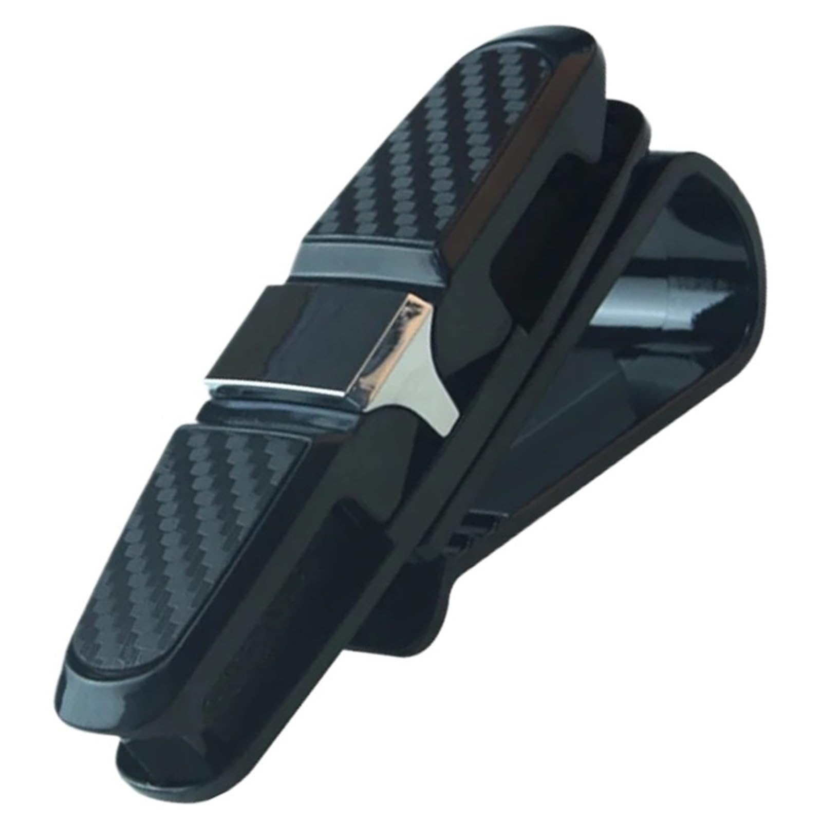 Auto-Brillenetui, Auto-Sonnenblende, Brillenhalter, Sonnenbrillenclip, Kartenhalter, Brillenzubehör, Autozubehör, Innenraum(Sliver) von Ajhui