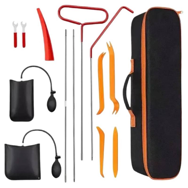 Auto Fenster Tür Notfall Öffnen Verloren Sperren Entsperren Auto Werkzeuge Kit Air Keil Tasche Pumpe Öffnen Entsperren Kit Kompatibel Mit Auto LKW S9F5 von Ajhui