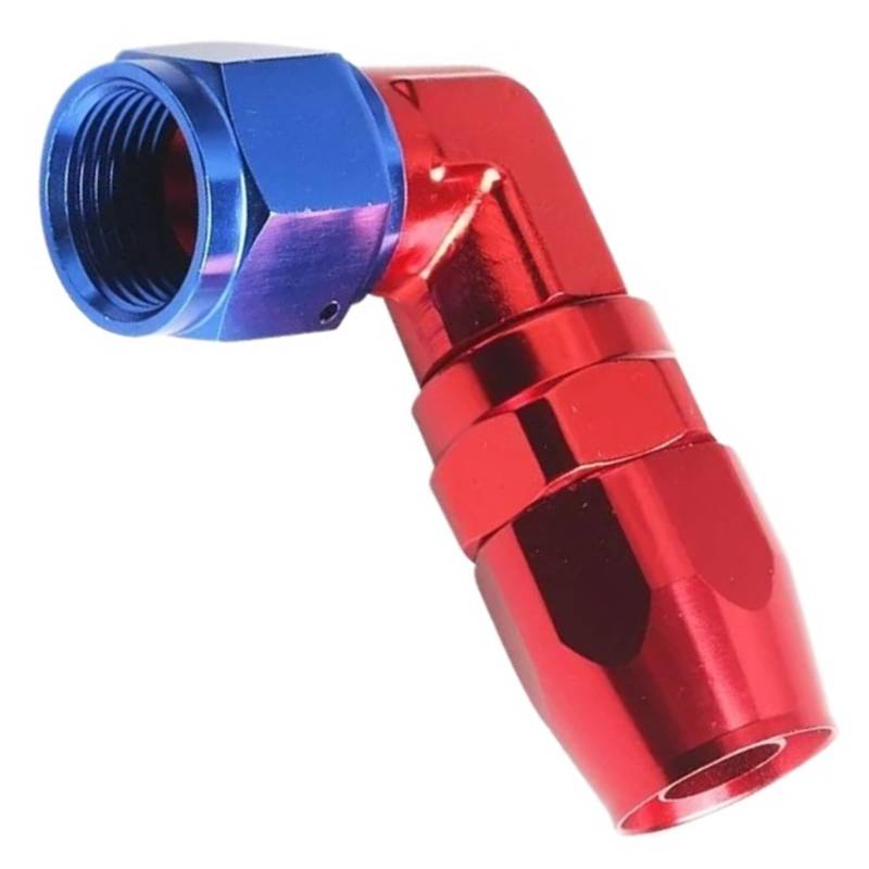 Gerader 90-Grad-AN10-Aluminium-Schlauchanschlussadapter Mit Drehbarem Öl- Und Kraftstoffleitungs-NPT-Stecker, OEM: TF-1003-AN10-90(Red) von Ajhui