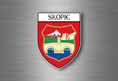 Aufkleber sticker autoaufkleber wappen schild flagge skopje Mazedonien von Akachafactory