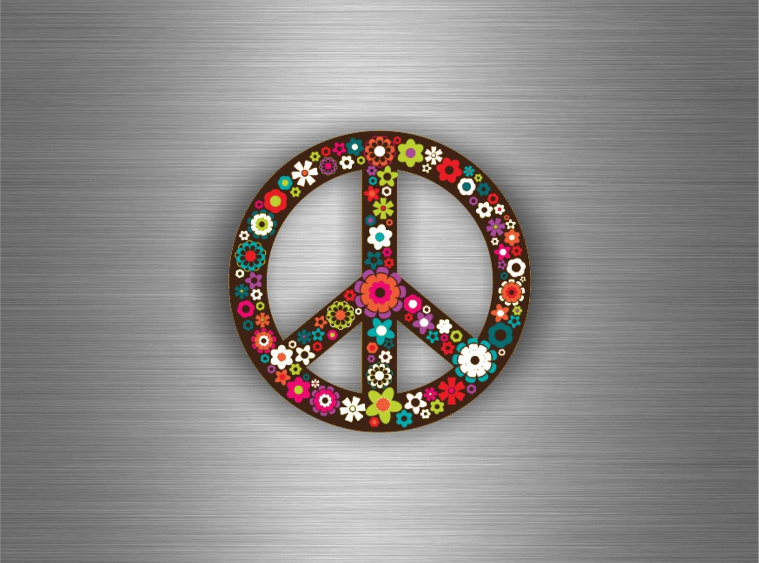 Akacha Aufkleber Sticker Auto Motorrad Tuning Peace and Love Flagge Blume von Akachafactory