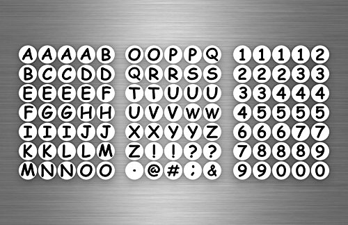 Aufkleber sticker alphabet buchstaben ZAHL zahlen mulleimer hausnummer nummer r2 von Akacha