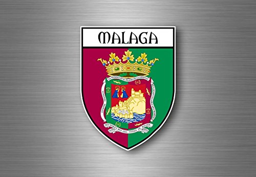 Akacha Aufkleber Sticker autoaufkleber Wappen Schild Flagge Spanien Malaga von Akachafactory