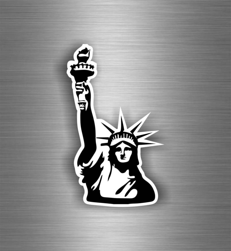 Akachafactory Aufkleber/Sticker Dekoration, Wandtattoo, Zimmer, Freiheitsstatue New York von Akachafactory
