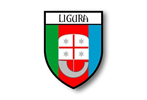Akachafactory Aufkleber Sticker Wappen Flagge flaggen Fahne Schild Wappen Italien ligurien von Akachafactory