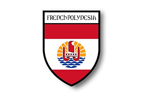 Akachafactory Aufkleber Sticker autoaufkleber Wappen Flagge flaggen Fahne Polynesien Tahiti von Akachafactory