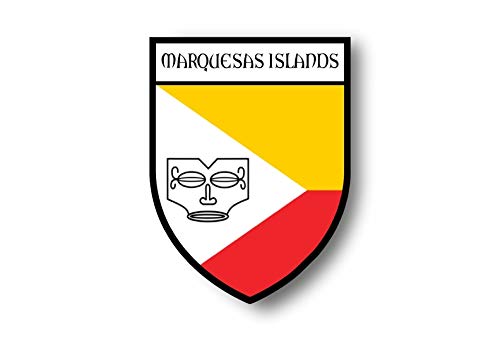 Akachafactory Aufkleber Sticker autoaufkleber Wappen Flagge marquesas marquises Polynesien von Akachafactory
