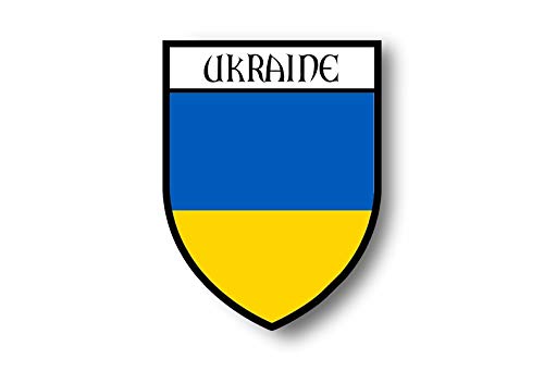 Akachafactory Aufkleber Sticker autoaufkleber Wappen Schild Flagge flaggen Fahne Ukraine von Akachafactory