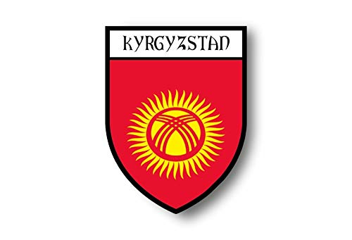 Akachafactory Aufkleber Sticker autoaufkleber Wappen Schild Flagge flaggen Fahne kirgisistan von Akachafactory