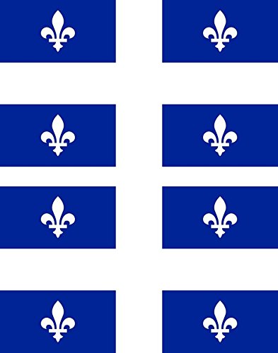 Akachafactory Set 2 x selbstklebend Sticker Auto Flag Flagge Quebec Vinyl Quebecois von Akachafactory