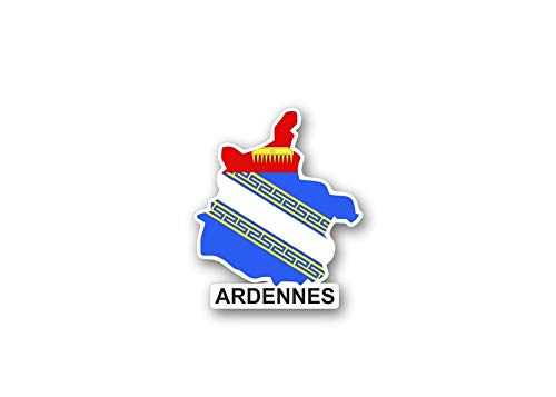 Akachafactory Sticker Aufkleber Flagge Fahne Frankreich Karte Land Ardennes von Akachafactory