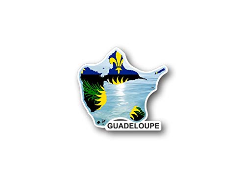 Akachafactory Sticker Aufkleber Flagge Fahne Frankreich Karte Land Guadeloupe von Akachafactory