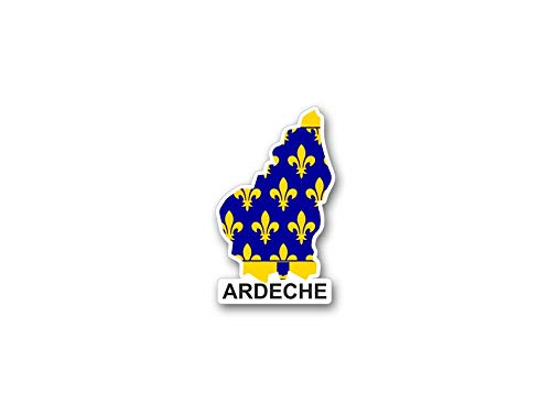 Akachafactory Sticker Aufkleber Flagge Fahne Frankreich Karte Land ardeche von Akachafactory