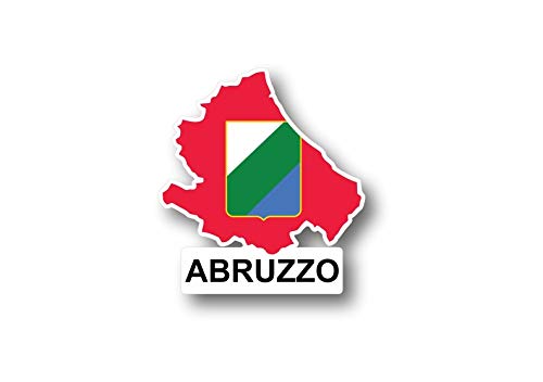 Akachafactory Sticker Aufkleber Flagge Fahne Italien Italia Karte Land Staat Abruzzo abruzzen von Akachafactory