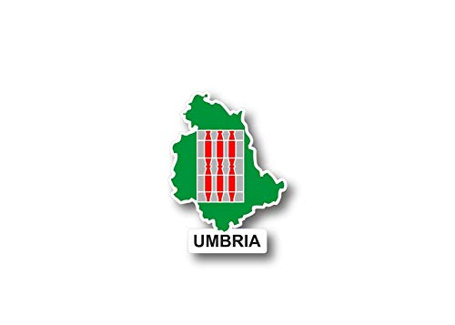 Akachafactory Sticker Aufkleber Flagge Fahne Italien Italia Karte Land Staat Umbria umbrien von Akachafactory