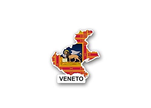 Akachafactory Sticker Aufkleber Flagge Fahne Italien Italia Karte Trentino Veneto venetie von Akachafactory