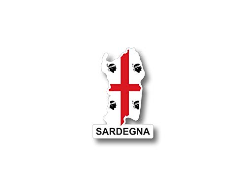 Akachafactory Sticker Aufkleber Flagge Fahne Italien Italia Karte sardinien Sardegna von Akachafactory