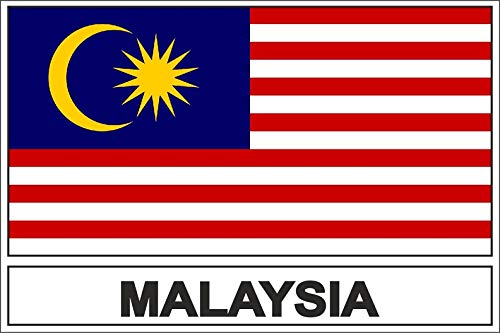 Akachafactory Sticker Aufkleber Flaggen Flagge Fahne MAL Malaysia von Akachafactory