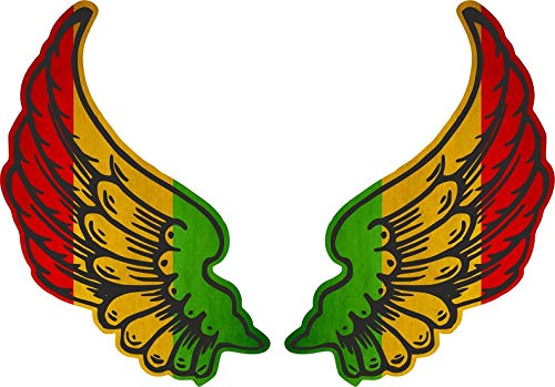 Akachafactory Sticker Aufkleber Flugel Motorrad Biker Flagge Fahne RG Guinea von Akachafactory