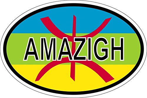 Akachafactory Sticker Aufkleber Nationalitätenkennzeichen Flagge Fahne Berber amazigh von Akachafactory