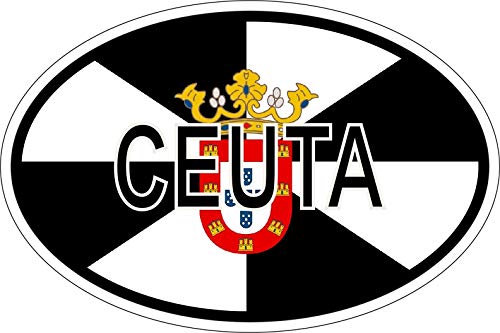 Akachafactory Sticker Aufkleber Nationalitätenkennzeichen Flagge Fahne Ceuta von Akachafactory