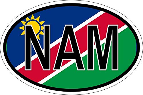 Akachafactory Sticker Aufkleber Nationalitätenkennzeichen Flagge Fahne NAM Namibia von Akachafactory