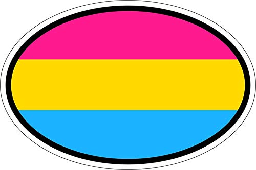 Akachafactory Sticker Aufkleber Nationalitätenkennzeichen Flagge Fahne Pansexual von Akachafactory