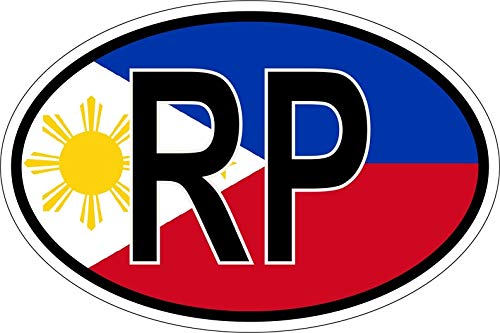 Akachafactory Sticker Aufkleber Nationalitätenkennzeichen Flagge Fahne RP Philippinen von Akachafactory
