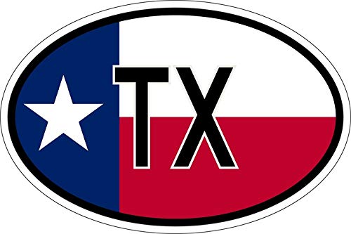 Akachafactory Sticker Aufkleber Nationalitätenkennzeichen Flagge Fahne Texas TX von Akachafactory