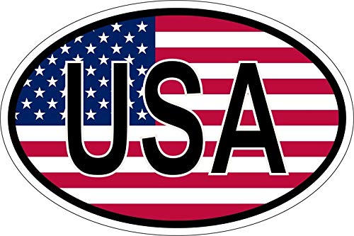 Akachafactory Sticker Aufkleber Nationalitätenkennzeichen Flagge Fahne USA Amerika von Akachafactory
