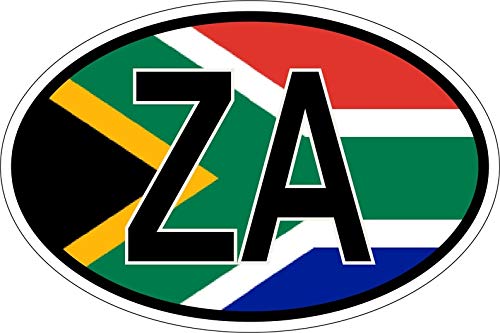 Akachafactory Sticker Aufkleber Nationalitätenkennzeichen Flagge Fahne ZA sudafrika von Akachafactory