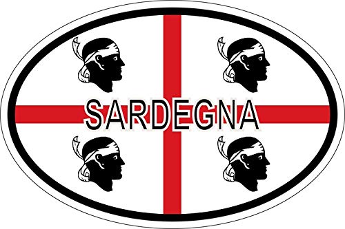 Akachafactory Sticker Aufkleber Nationalitätenkennzeichen Flagge Fahne sardinien r1 von Akachafactory