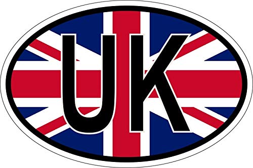 Akachafactory Sticker Aufkleber Nationalitätenkennzeichen Flagge GB uk Vereinigtes konigreich von Akachafactory