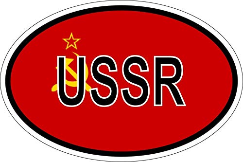 Akachafactory Sticker Aufkleber Nationalitätenkennzeichen Flagge Sowjetunion UDSSR urss CCCP von Akachafactory