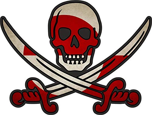 Akachafactory Sticker Aufkleber Pirat Piraten Jack Rackham Calico Flagge Fahne KN gronland von Akachafactory
