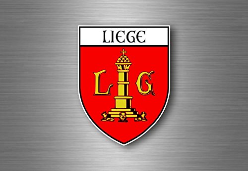 Aufkleber sticker autoaufkleber wappen schild flagge luttich belgien von Akachafactory