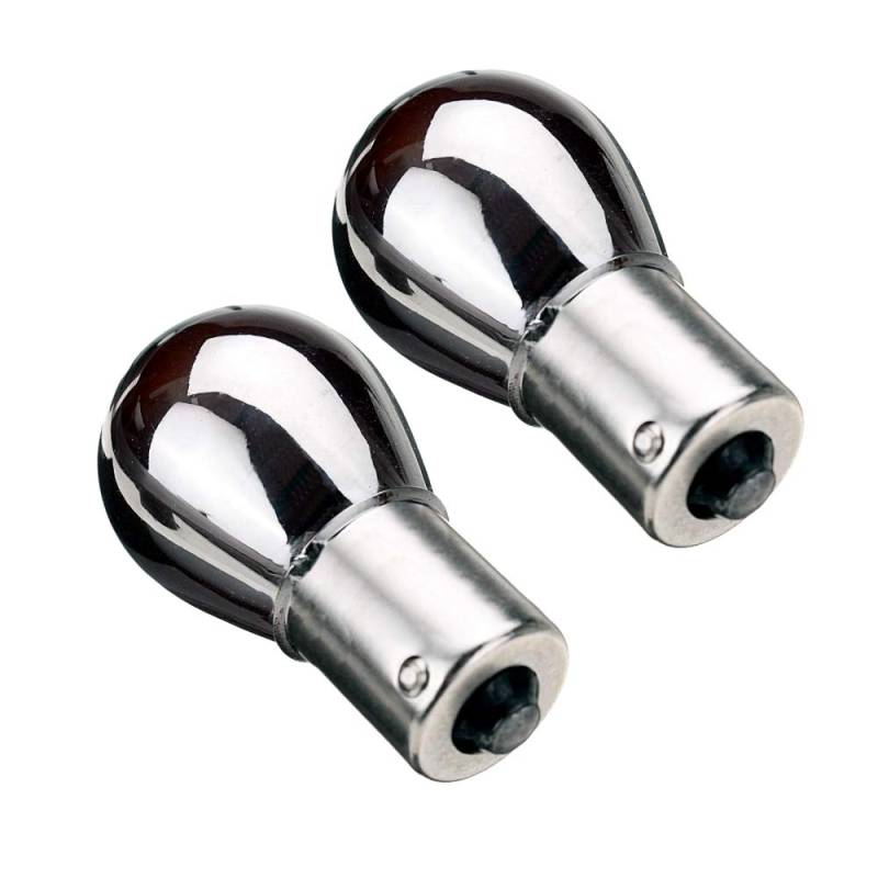 akhan BA15S01C - Auto Halogenlampe, Chrom-Amber, P21W 12V 21W (BA15s, 1156) von akhan