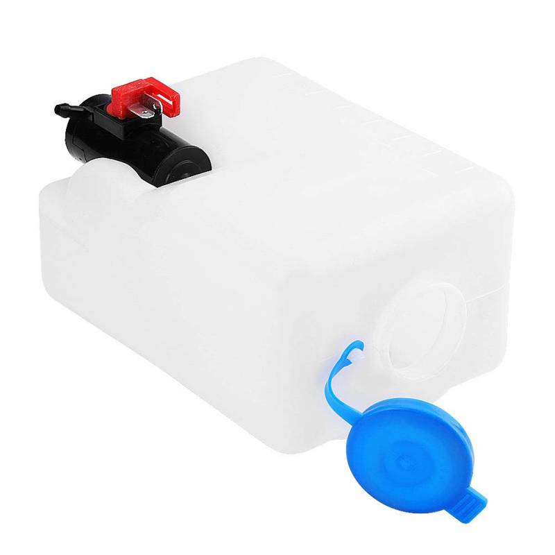 Akozon Scheibenwaschpumpe, 1,2L Scheibenwaschbehälter 12V Universal Scheibenwaschanlage Scheibenwaschpumpe Waschmaschine Waschwasserbehälter Scheiben Waschanlage Wasser Behälter Pumpe für Oldtimer von Akozon