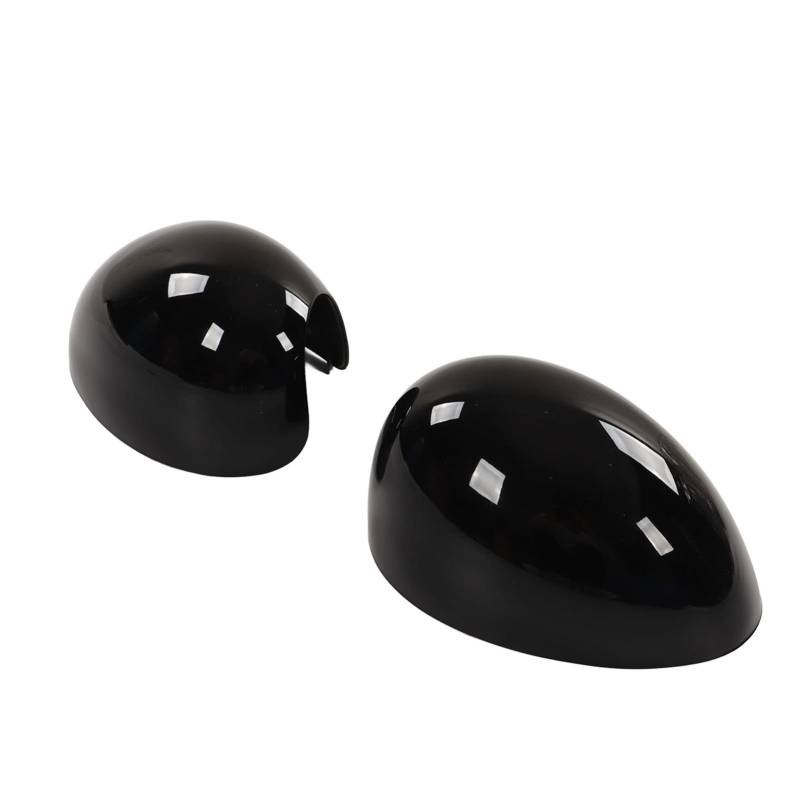 2 Stück Glänzend Schwarze Türspiegelabdeckungen Als Ersatz für R55 R56 R57 R58 R59 R60 R61 – Luxuriöse und Langlebige Spiegelkappe für von Akozon