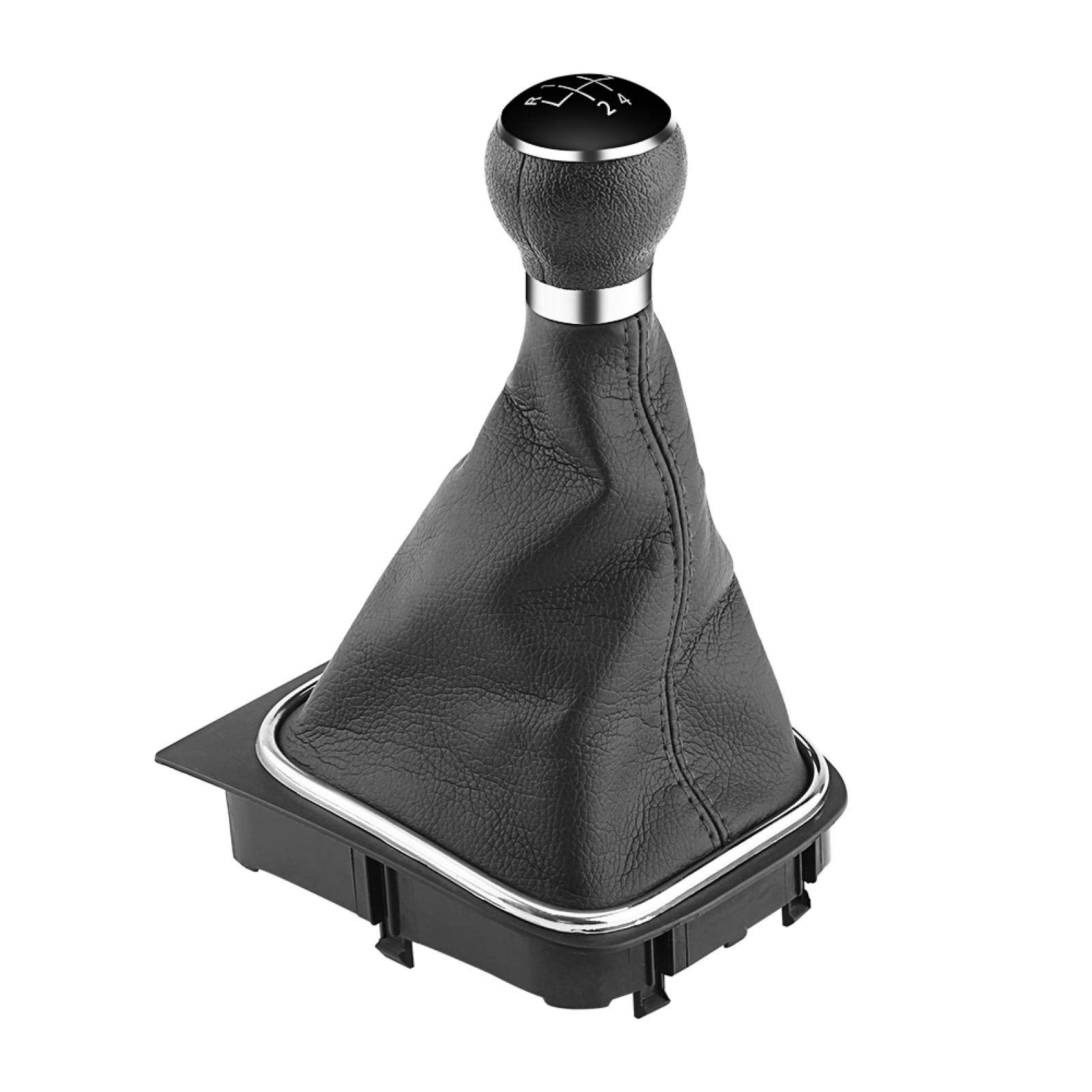 5-Gang Auto Schaltknauf Auto Shifter Boot Cover Ersatz Schaltmanschette für 6 MK5 MK6 Jetta 2005 Gamasche von Akozon