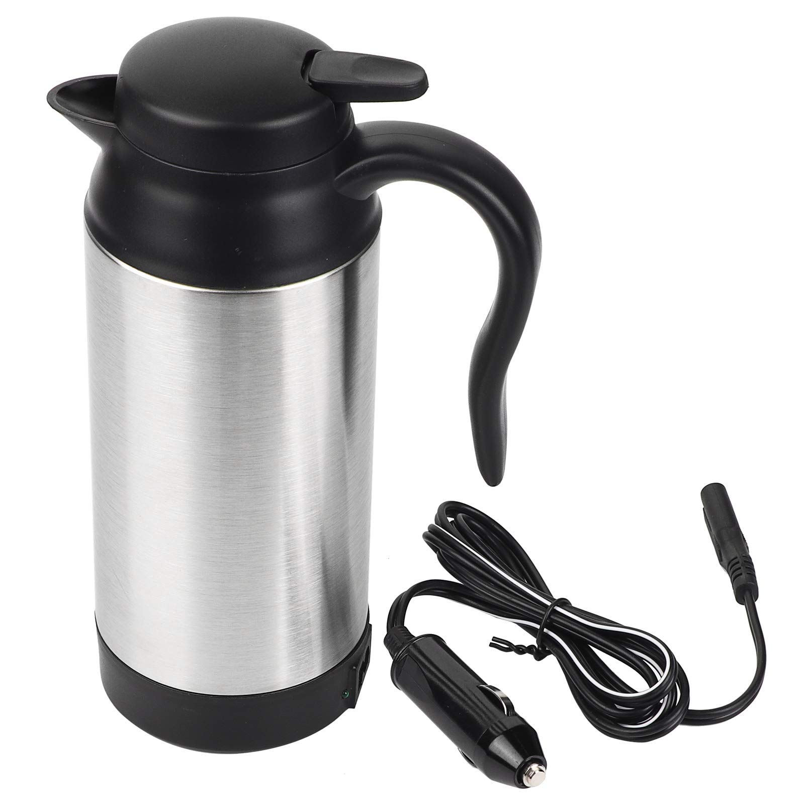 750ML Edelstahl Auto Wasserkocher Kaffee Tee Ersatz für Thermos Wasserheiztasse 12V von Akozon