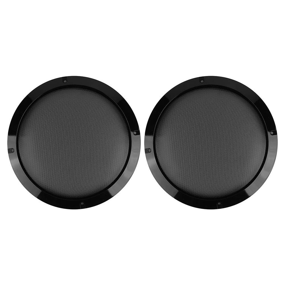 8-Zoll-Lautsprecherhupenabdeckung in Schwarz – Robuste Lautsprecherabdeckung aus ABS-Kunststoff und Metall für das Auto – – Autozubehör von Akozon