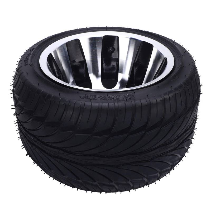 ATV UTV Go Kart Tire Hervorragende Traktion für Abenteuersucher 10 Zoll 235/30-10 Rasenmäherwagen (Mit Rad Rand) von Akozon